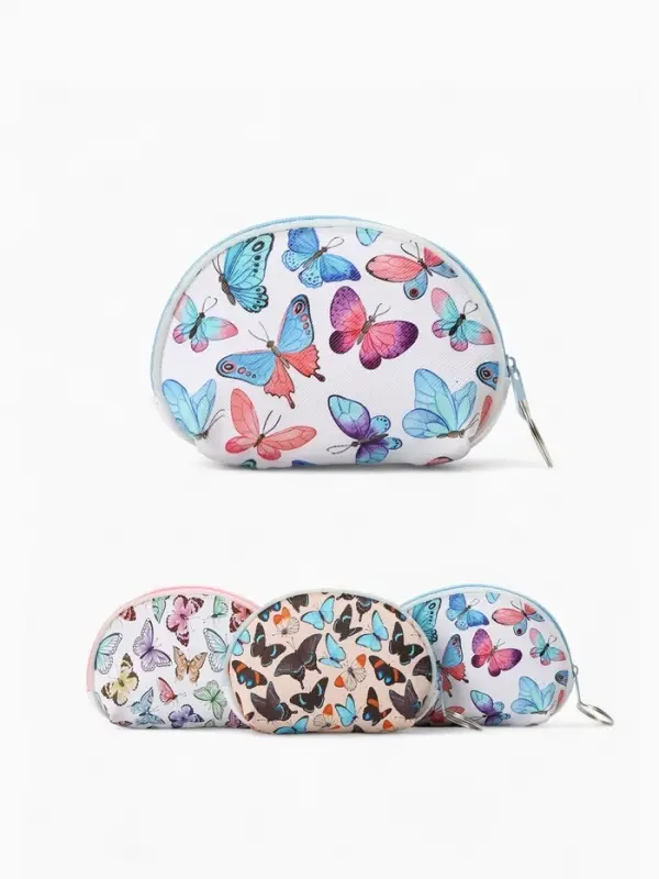 Кошелёк-монетница на молнии, 12&times;3.5&times;8.5 см, МИКС