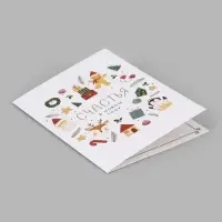 Открытка средняя &laquo;Счастья в новом году&raquo;, паттерн, тиснение, 12&times;18 см