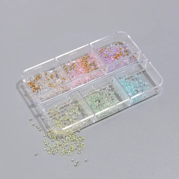 Фигурки для дизайна «Кристалл», с бульонками, d=1 мм, разноцветные