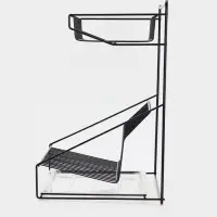 Посудосушитель настольный с поддоном, 38,5*38,5*24 см, цвет черный