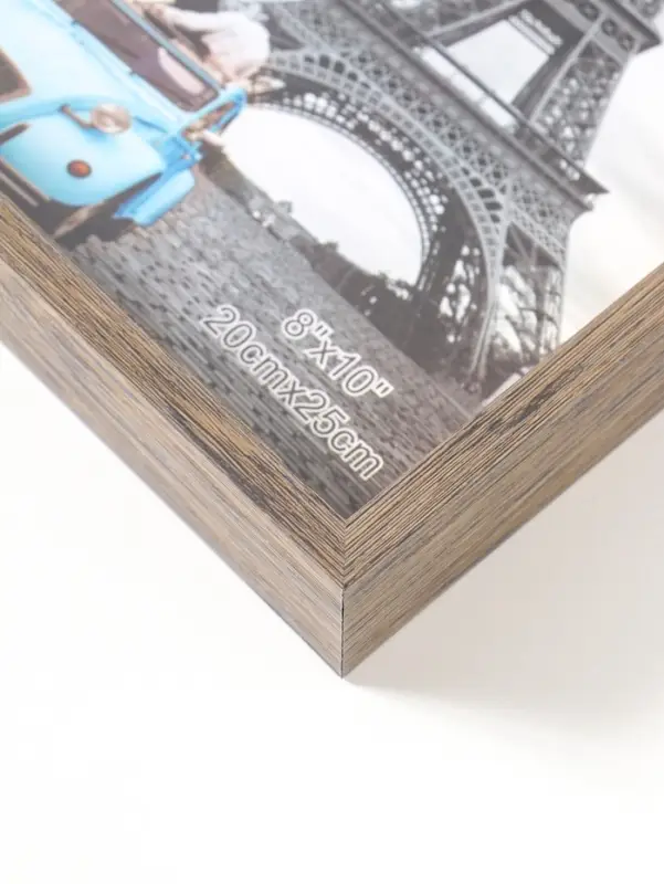 Фоторамка пластик 20х25 см "Ламберто" бежево-чёрный с золотом 26х21х3,5 см