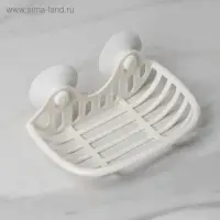 Мыльница на присосках Полимербыт, пластик, 16&times;10&times;6.5 см, МИКС