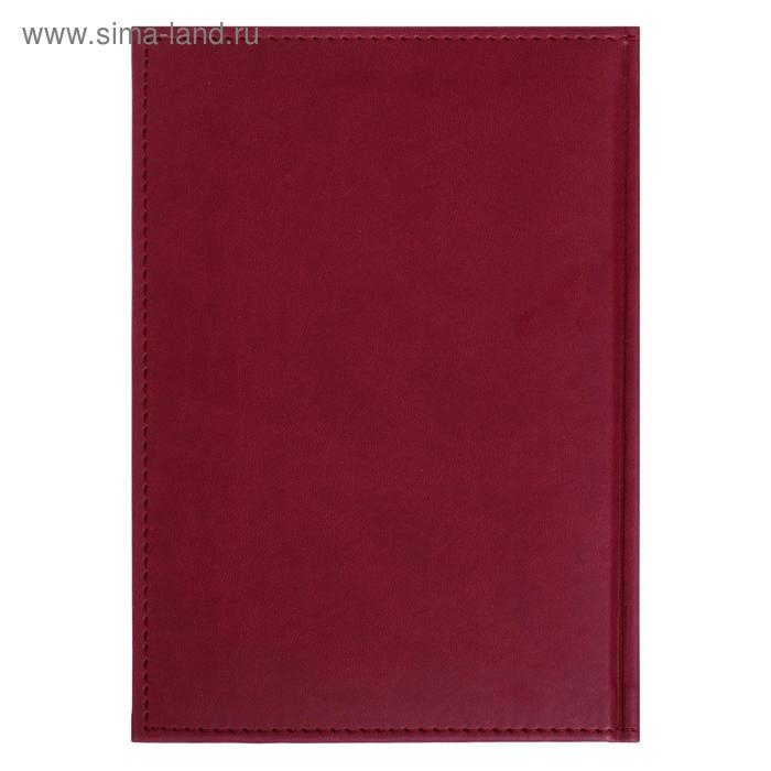 Ежедневник недатированный А5, 160 листов  Ежедневник недатированный А5, 160 листов "Вивелла", обложка искусственная кожа, перфорация углов, бордовый