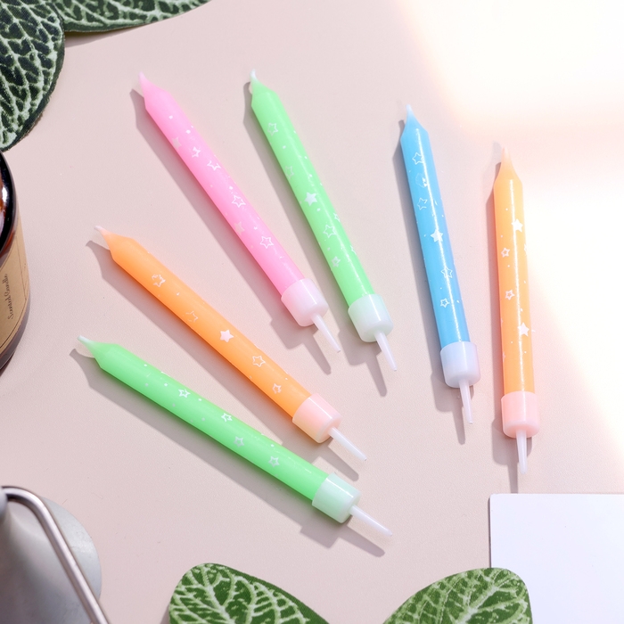 Свечи в торт Свечи в торт "Звезды", 7х0.6 см, 6 шт