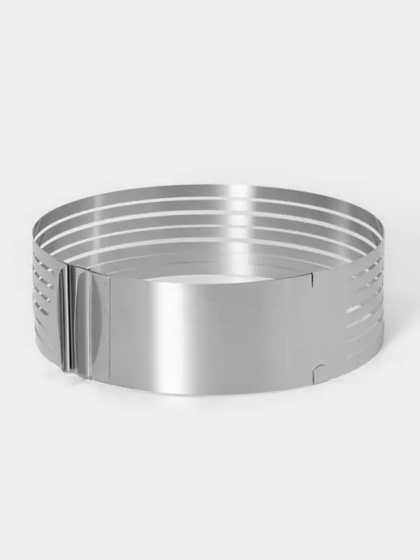 Форма для выкладки и выпечки с регулировкой размера, d=25-30 см, серебристая