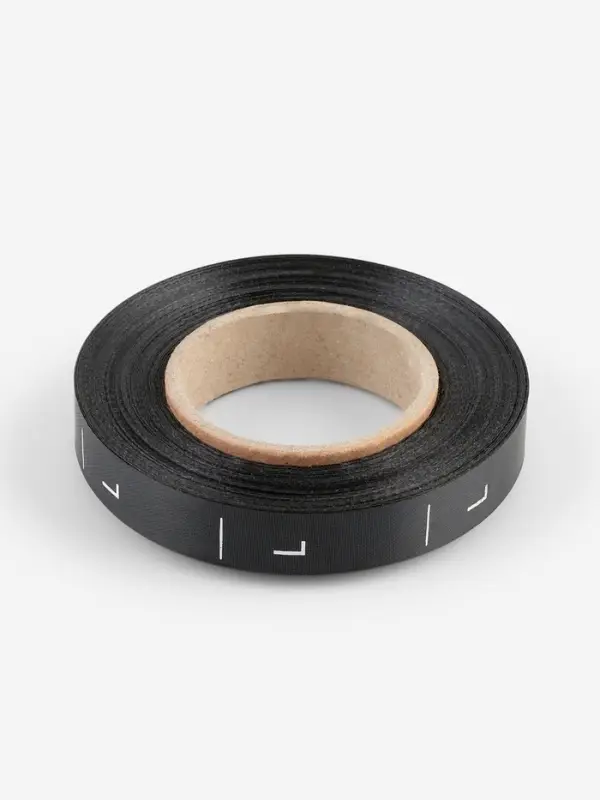 Размерник сатиновый, L, 1000 шт., 12 мм, 30 м, чёрный