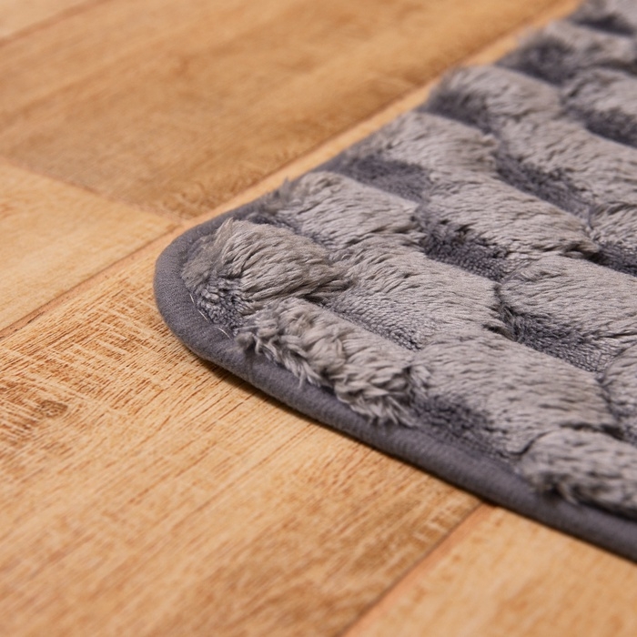 Коврик для ванной Этель «Ромбы», цв. светло-серый, 40х60 см Коврик для ванной Этель «Ромбы», цв. светло-серый, 40х60 см