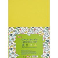 Картон цветной 8л.8цв.А4 немелованный Отличник