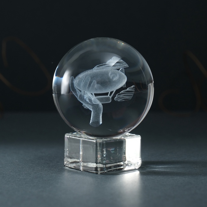 Сувенир стекло шар Сувенир стекло шар "Дирижабль" d=6 см