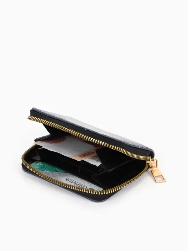 Кошелёк на молнии Выбражулька &laquo;Космос&raquo;, 8.5&times;2.5&times;10.5 см, детский, синий