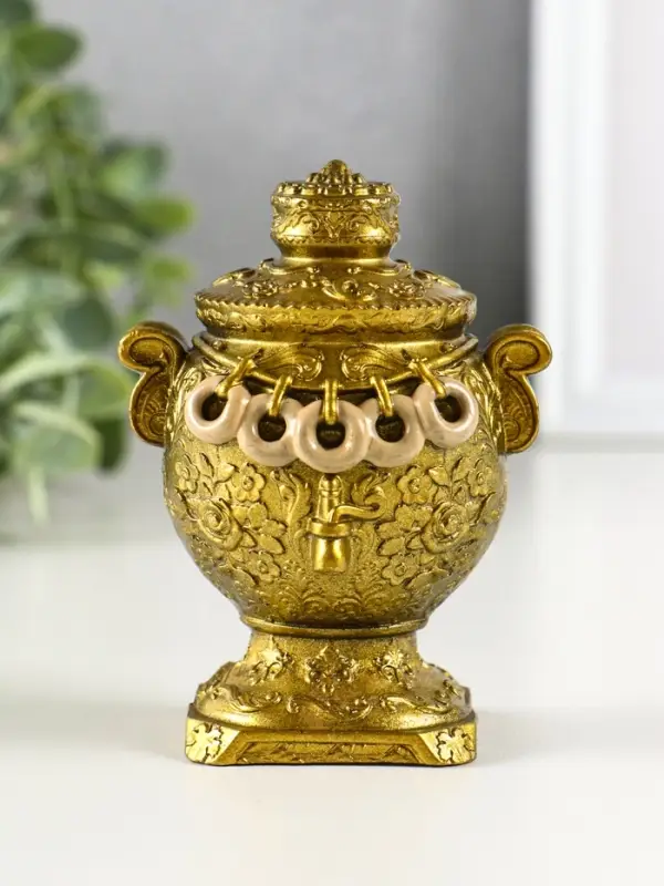 Фигура гипс  Фигура гипс "Самовар" 10х7 см, золото