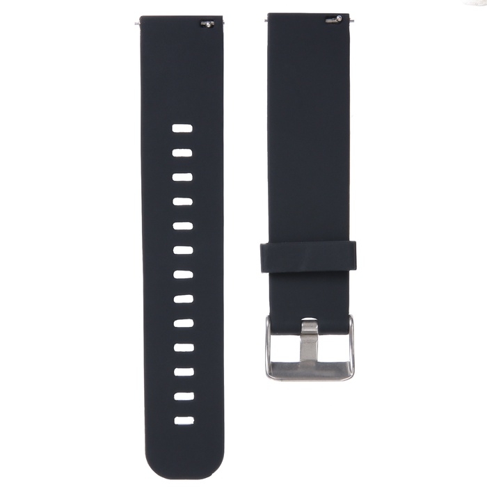 Ремешок для часов 20 мм, с быстросъемными шпильками, силикон, l-21.5 см, черный Ремешок для часов 20 мм, с быстросъемными шпильками, силикон, l-21.5 см, черный