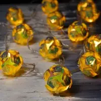 Гирлянда &laquo;Нить&raquo; 4.5 м с насадками &laquo;Цветочные шары&raquo;, IP20, прозрачная нить, 15 LED, свечение тёплое белое, 220 В