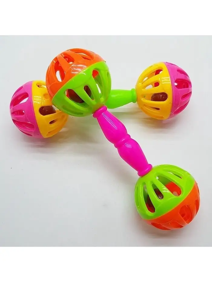 Погремушка «Яркий маракас: гантелька», цвет МИКС, 13 см, Крошка Я Погремушка «Яркий маракас: гантелька», цвет МИКС, 13 см, Крошка Я