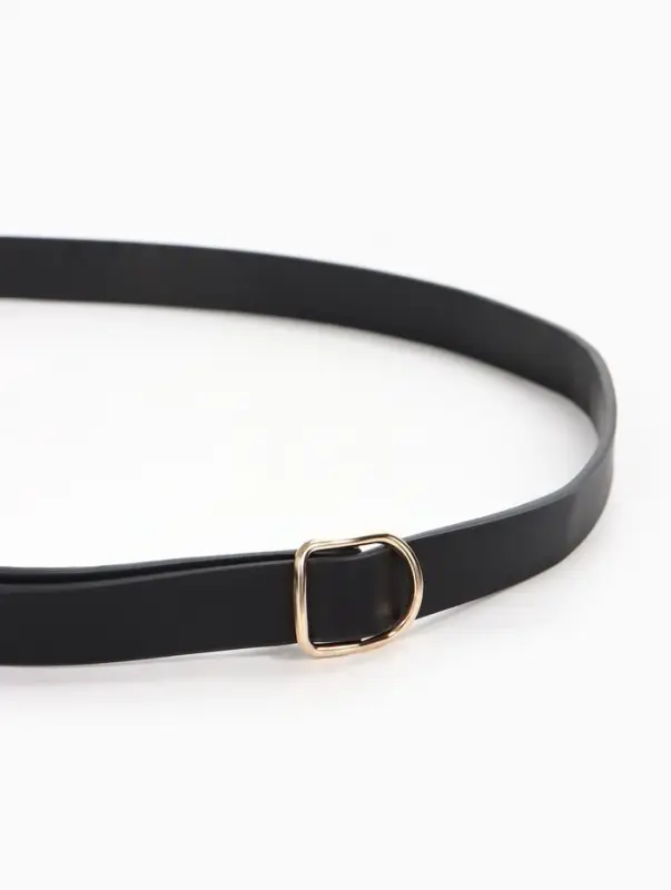 Ремень женский, 1.8&times;105 см, золотистая пряжка, чёрный