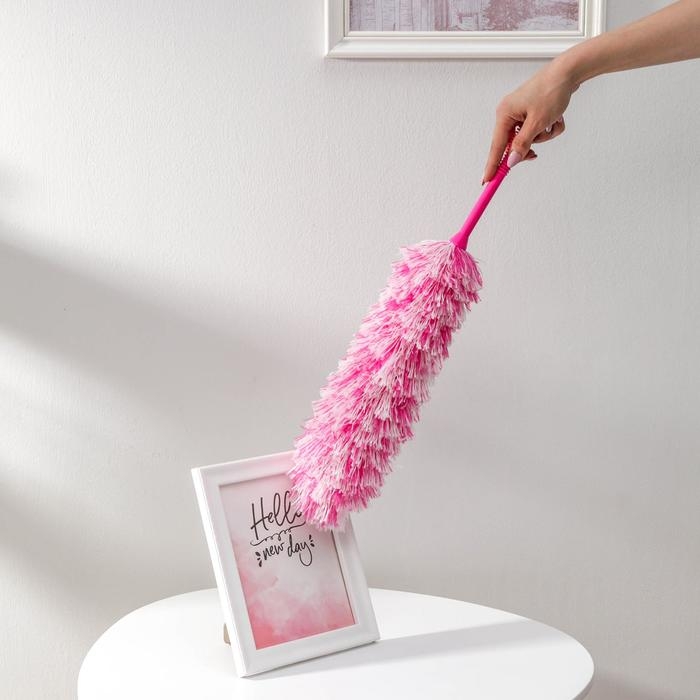 Щётка для пыли Доляна «Антистатик», 55 см, рабочая часть 35 см, микрофибра, цвет розовый Щётка для пыли Доляна «Антистатик», 55 см, рабочая часть 35 см, микрофибра, цвет розовый