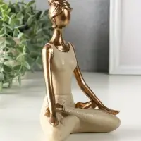 Фигура полистоун &laquo;Девушка на йоге - дыхание&raquo;, под бронзу, 8&times;13&times;19 см