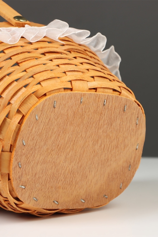 Корзина плетёная, 16×13×11 см, ручка h=11 см, ива, натуральный цвет