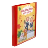 Папка-портфолио А4, Calligrata, на 4 кольцах, без вкладышей, МИКС
