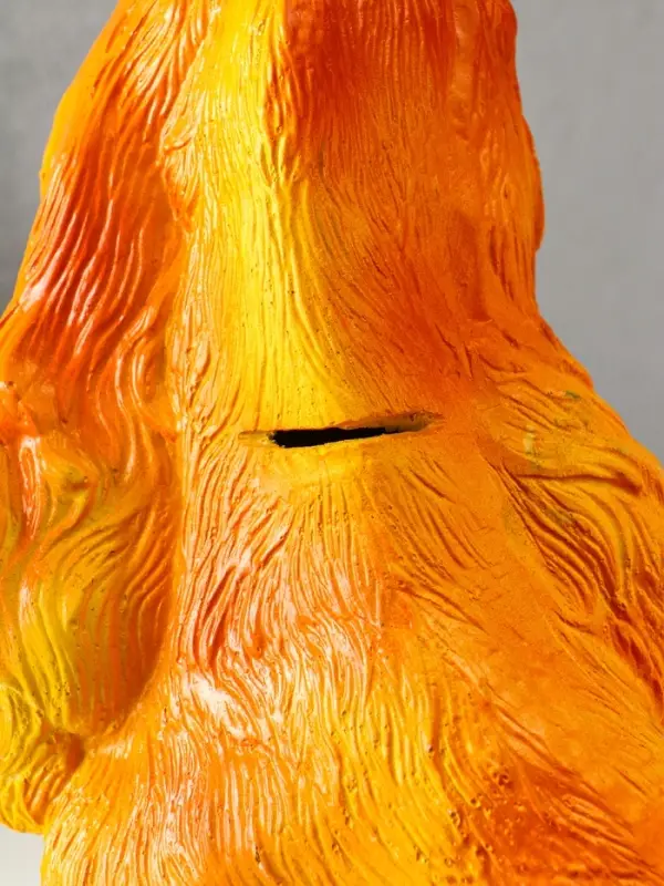 Копилка для денег «Кокер с мячом», гипс, 32×30×22 см