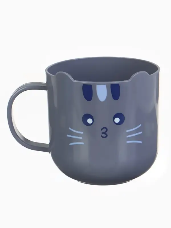 Кружка детская 300 мл., «Котик», цвет серый, Крошка Я Кружка детская 300 мл., «Котик», цвет серый, Крошка Я
