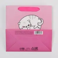 Пакет подарочный ламинированный квадратный, упаковка, &laquo;Котики&raquo;, 22&times;22&times;11 см