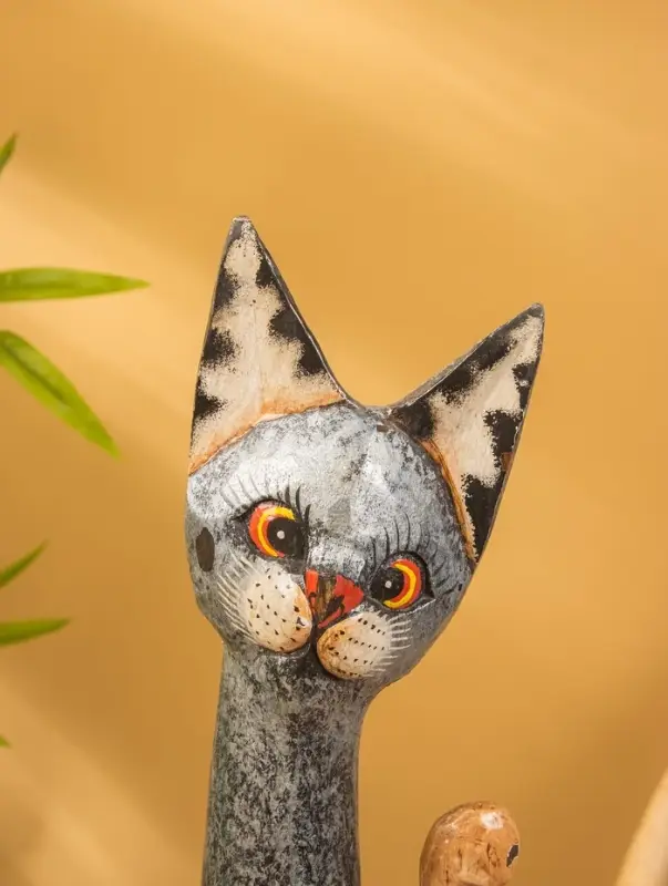 Сувенир &laquo;Кошка&raquo;, 60&times;14&times;6 см, дерево, МИКС