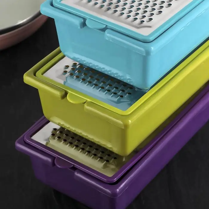 Тёрка с контейнером «Маргарита», 26×12×7 см, цвет МИКС Тёрка с контейнером «Маргарита», 26×12×7 см, цвет МИКС