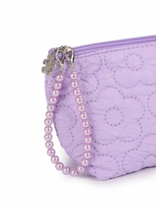 Косметичка дор Цветок 22*6*16, отд на молнии, сиреневый