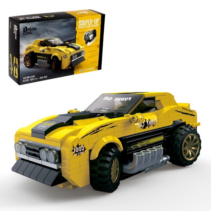 Конструктор Гонка &laquo;Шершень&raquo;, инерционный механизм, 354 детали