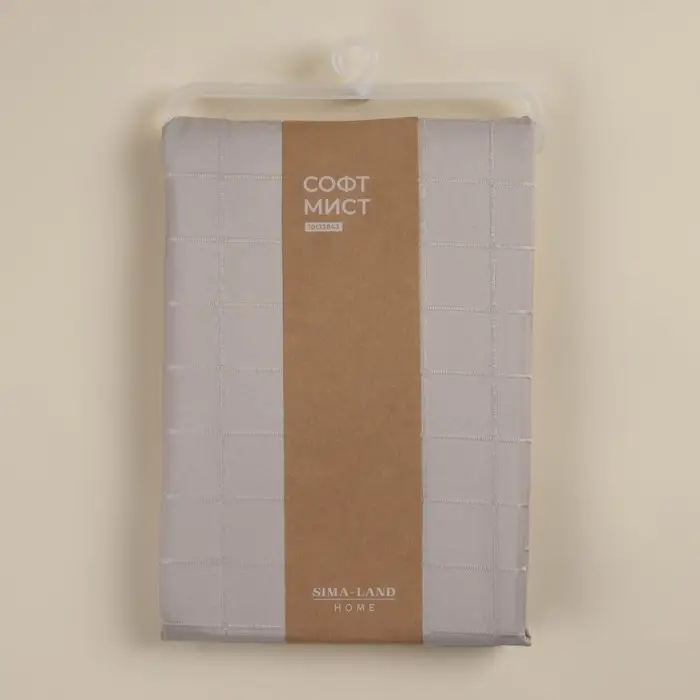 Штора для ванной &laquo;Софт Мист&raquo;, с люверсами, 180&times;180 см, полиэстер, бежевая