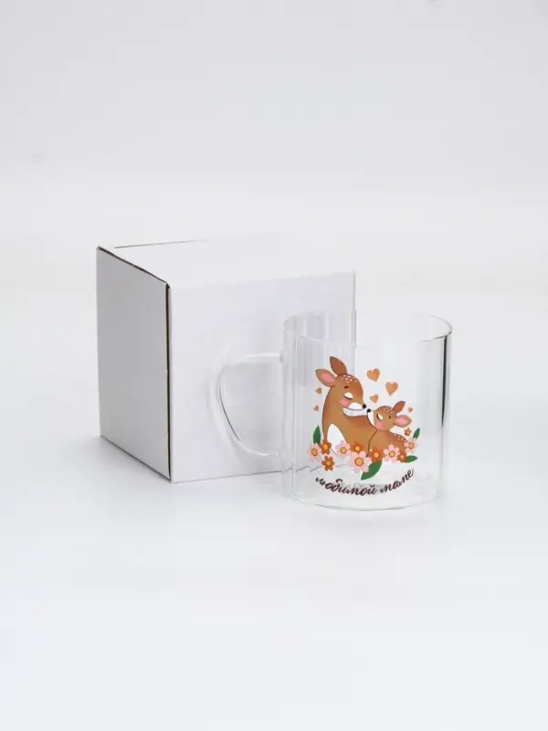 Кружка стеклянная «Любимой мамочке», 650 мл