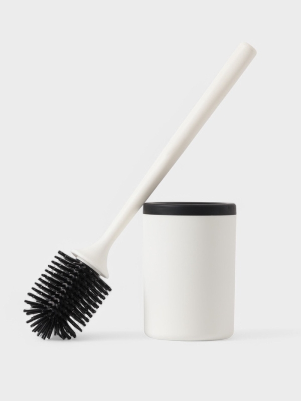 Комплект для туалета гибкий с подставкой, цвет белый