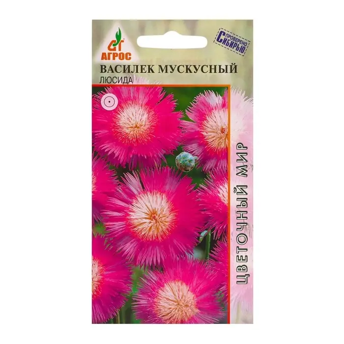 Семена Василек Мускусный Люсида 0.4г* Семена Василек Мускусный Люсида 0.4г*