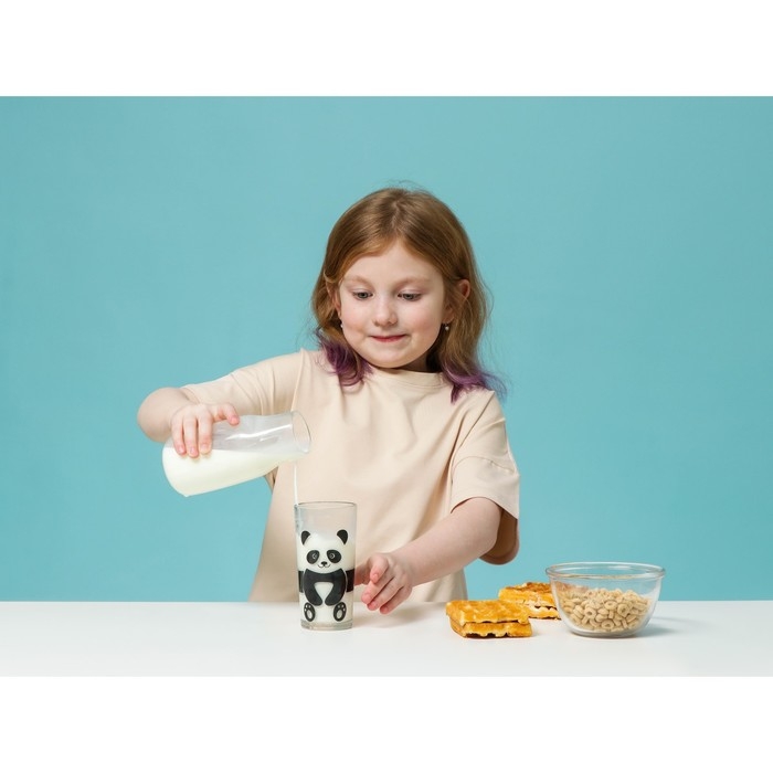 Стакан высокий для молока Доляна «Панда», 230 мл Стакан высокий для молока Доляна «Панда», 230 мл