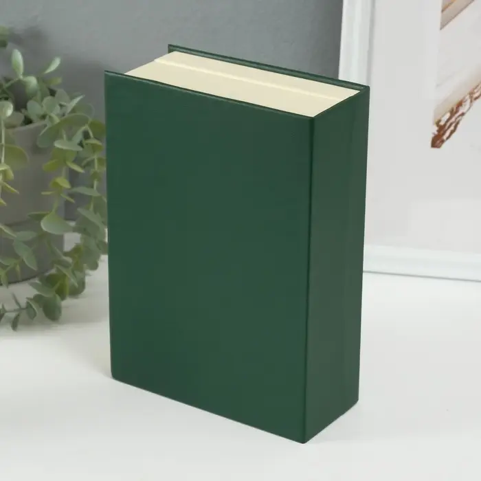 Шкатулка - книга для украшений &laquo;Магическая книга&raquo;, искусственная кожа, т. зелёная, 15.5&times;21.5&times;7 см