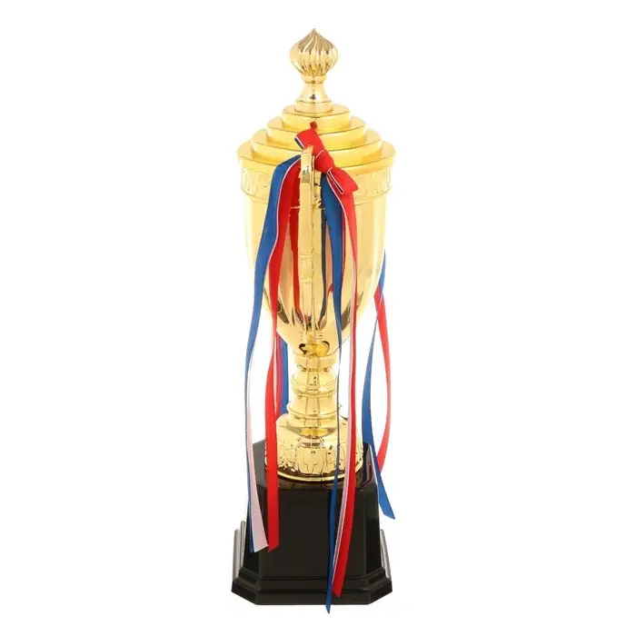 Кубок 180С, наградная фигура, золото, подставка пластик, триколор, 33&times;12&times;7 см