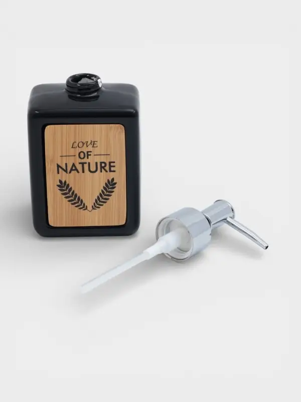 Дозатор для мыла SAVANNA &laquo;Природа&raquo;, 350 мл, чёрный