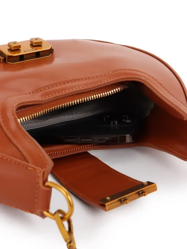 Сумка женская багет TEXTURA на молнии, 24&times;6.5&times;13 см, рыжая