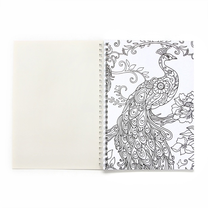 Раскраска-антистресс на пружине Раскраска-антистресс на пружине "Любимые животные"