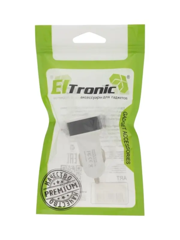 Автомобильное зарядное устройство, 2 USB, 2.1 А/1 А, МИКС