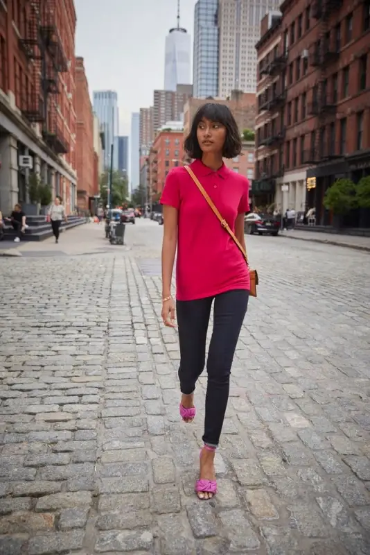 Рубашка поло женская Inspire черная, размер S Рубашка поло женская Inspire черная, размер S