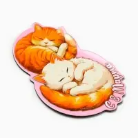 Магнит полимерный «Коты. 8 марта», 4.6×6.8 см