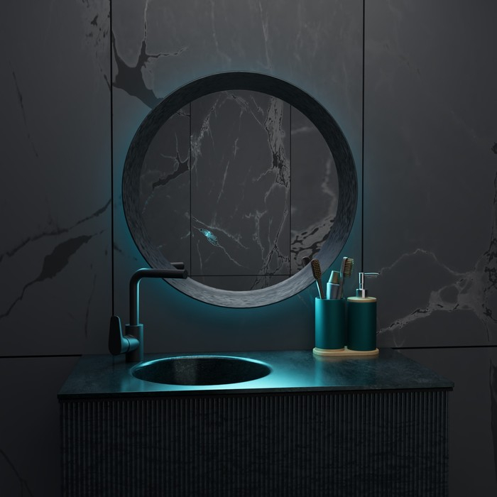 Набор аксессуаров для ванной комнаты «Натура», 2 предмета (дозатор 400 мл, стакан, на подставке), цвет зелёный Набор аксессуаров для ванной комнаты «Натура», 2 предмета (дозатор 400 мл, стакан, на подставке), цвет зелёный