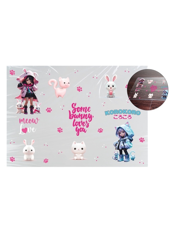 Накладка на стол ПВХ 700×500, deVENTE. Korokoro, 150 мкм, с цветным рисунком Накладка на стол ПВХ 700×500, deVENTE. Korokoro, 150 мкм, с цветным рисунком