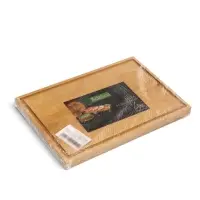 Доска разделочная деревянная с кровостоком Adelica, 30&times;20&times;2 см, покрыта маслом, цельная берёза