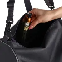 Сумка спортивная TEXTURA, на молнии с подкладкой, длинный ремень, маленький размер, серая