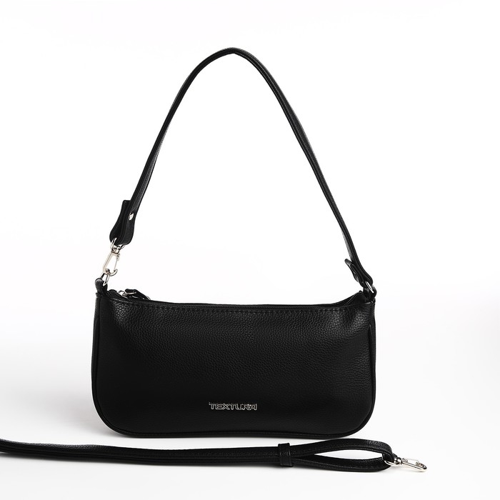 Сумка женская TEXTURA, багет, маленький размер, цвет чёрный Сумка женская TEXTURA, багет, маленький размер, цвет чёрный