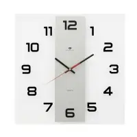 Часы настенные интерьерные &laquo;Полоса&raquo;, бесшумные, плавный ход, 35&times;35 см, стекло, от батарейки 1&times;АА