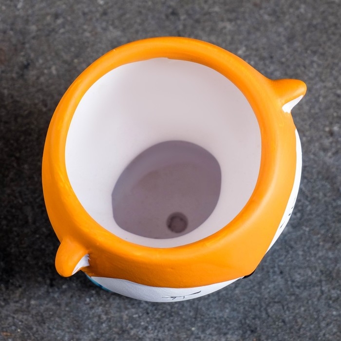 Горшок "Милая Лисичка" голубой, 6х11см